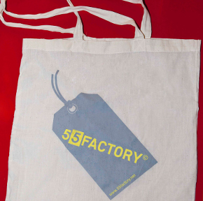 fiftyfiveuploads - 55factory tote bag
